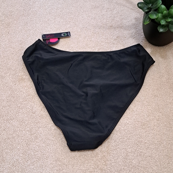 ❤️ No Boundaries Swim Bottoms Solid Black Bikini Bottoms Various Sizes NWT - Picture 3 of 8